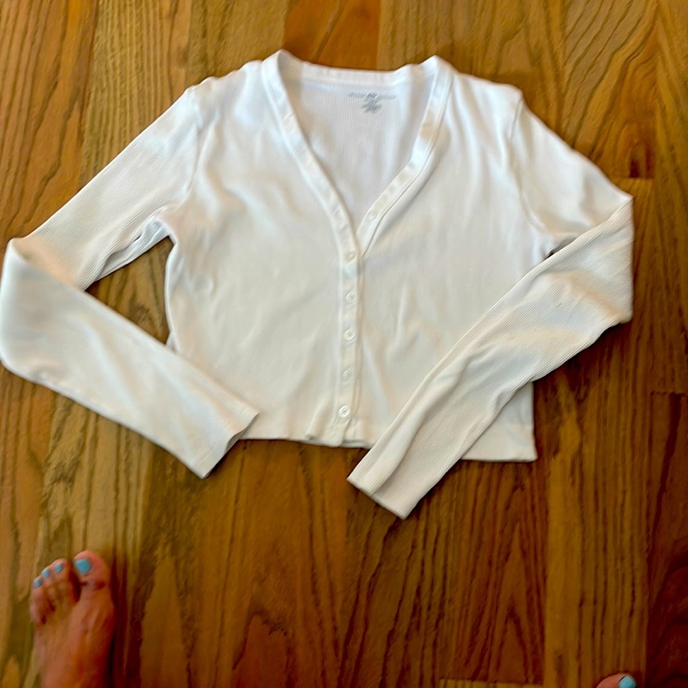 Brandy Melville Paige Ruffle Long sleeve top